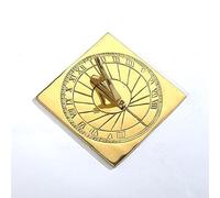 Polished Brass 'Rising Sun' Sundial - 120mm