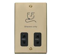 Polished Brass Shaver Socket 115v/230v SE Home Gold One Size
