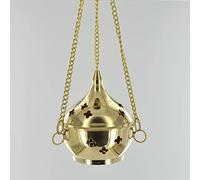 Polished Brass Silver Plated Hanging Burner Home Decor Gift Idea Spiritual Incense Candle Magical Fantasy H8cm