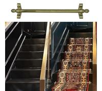 Polished Brass Stair Carpet Rods - Stylish Bright Tubular Holders for Indoor Stair Runner -Home Decor Accessories for Elegant Staircase Design
