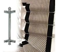 Polished Brass Stair Ra with Round Finials Easy Install Brackets 12-Pack 61cm Home Decor - Enhance Your Staircase Aesthetics and Safety