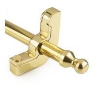 Polished Brass Stair Rods/Runner - 12mm (0.5") Diameter - Ball Finials and Hinged Brackets Included