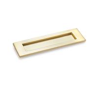 Polished Brass Victorian Letter Box Plate 250 x 76 mm - AB Hardware