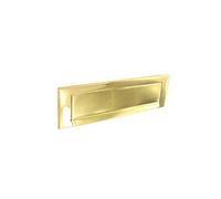 Polished Brass Victorian Style letterbox with fixings