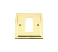 Polished Brass - Victorian Style - Modular Data Grid Faceplate - Cut Hole 25 x 50 mm