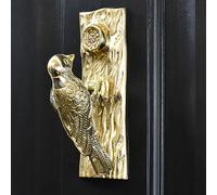 Polished Brass Woodpecker Door Knocker