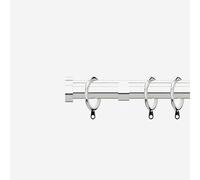 Polished Chrome 28mm Stud Fixed Length Metal Curtain Pole | Polished chrome 28mm fixed metal curtain pole with stud finials. Strong, durable design for easy curtain hanging.
