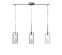 3 Light Pendant Bar With Clear And Frosted Glass