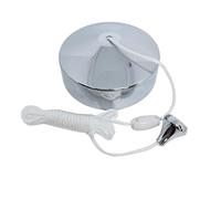Polished Chrome Bathroom Light Pull Cord Switch with Black Cord and Toggle 6amp