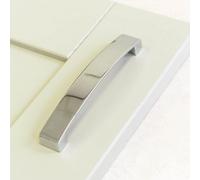 Polished Chrome Curved Kitchen Cabinet Bow Handle 128mm Cupboard Door Drawer Pull Wardrobe Furniture Replacement