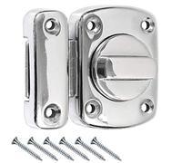 Polished Chrome Door Lock Silver Thumb Turn Latch for Doors or Window Security with All Fixings