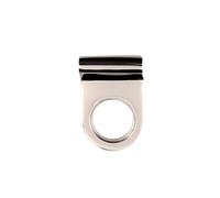 Polished Chrome Effect Metal Cylinder Pull Latch, (L)70mm