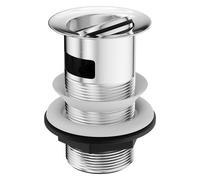 Polished Chrome Flip Over Slotted Basin Waste | Silver | Brass | 60mm x 80mm x 60mm