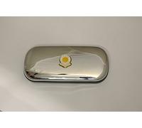 Polished chrome football club glasses case - Leeds United