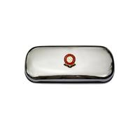 Polished chrome football club glasses case - Southampton