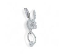 Polished Chrome Hare Door Knocker Hammered Ring Animal Knockers Front Back Solid - AB Hardware
