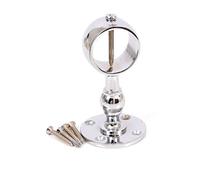 Polished Chrome Pipe Bracket for use with 28mm, 36mm Decking Rope Decking Chrome Fittings (36MM Pipe Bracket)