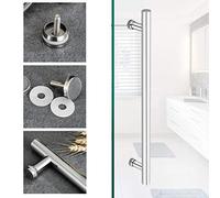 Polished Chrome Shower Screen Handle - Bathroom Door Knobs for Glass Doors Back-to-Back Replacement 400mm Hole Centresand Stylish Bathroom Hardware