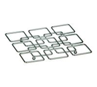 Polished Chrome Squares Trivet Silver Metal