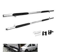 Polished Chrome Stainless Steel Side Step Skirt Rail Protection Guard Bar Running Board Kit For 2004-up MB Vito Viano V-Class W639 W447 SWB