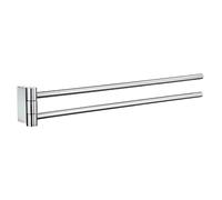 Polished Chrome Swing Arm Towel Rail Wall Mounted Bathroom Storage Smedbo UK Silver One Size