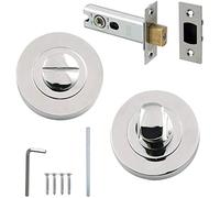 Polished Chrome Thumb & Turn with 64mm Steel Tubular Bathroom Dead Bolt