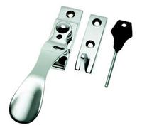 Polished Chrome Victorian Reversible Locking Casement Fastener Wedge