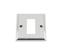 Polished Chrome - Victorian Style - Modular Data Grid Faceplate - Cut Hole 25 x 50 mm