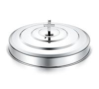 Polished Communion Tray Cover Stainless Steel Silver Holy Cup Tray Cover for Church Serving Plate First Communion Supplies