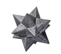 Polished Crystal Star Decor - Sacred Shape Stone Statue for Spiritual Energy | Relaxing Ornament for Living Room Study Desk Yoga Practice Calming Atmosphere & Emotional Wellness, 1.57 to 1.97 inches