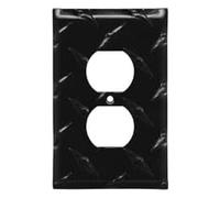 Polished Diamond Black SWITCH HITS Wall Plate 1 Duplex - 3.25" w * 5.00" h