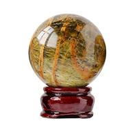 Polished Divination Gemstone Sphere Opal Crystal Ball Ornaments Collecting Figurine Statue Fengshui Decorations,65~70mm