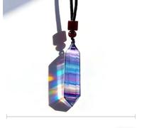 Polished Double-Pointed Hexagonal Prism Pendant - Natural Crystal Raw Stone Energy Necklace Jewelry