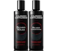 Polished Gentleman Beard Growth and Thickening Shampoo and Conditioner - With Organic Beard Oil (236ml Respectable Beard)