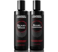Polished Gentleman Beard Growth and Thickening Shampoo and Conditioner - With Organic Beard Oil - For Best Beard Look (118ml Small Beard)