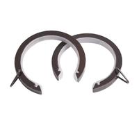 (Polished Graphite) 28mm Metal Bay Window Flat Lined Passing"C" Rings