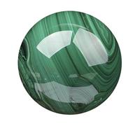 Polished Malachite Crystal Ball Quartz Stone Sphere Feng Shui Aura Home Decor Decoration Showpiece Sculpture Figurine,7~7.8cm