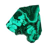 Polished Malachite Stone Slices - Green Banded, Raw Natural Crystal Specimens, Freeform Mineral Pieces, Vibrauche Concentric Patterns, Smooth Semi-Precious Rocks | Rock Collecting, Home Decorative, Me