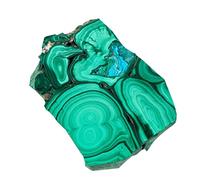 Polished Malachite Stone Slices - Green Banded, Raw Natural Crystal Specimens, Freeform Mineral Pieces, Vibrauche Concentric Patterns, Smooth Semi-Precious Rocks | Rock Collecting, Home Decorative, Me