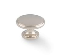 Polished Nickel Cabinet 38mm Knob Solid Brass Silver Traditional Classic Round Kitchen Cupboard Door & Drawer Pull Shaker Handle