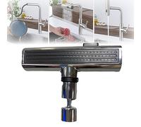 Polished Nickel Kitchen Faucet with Pull-Down Sprayer, Digital Display, 360° Rotation, 3 Spray Modes, Silverpipe Connector - Elegant and Functional Sink Mixer.
