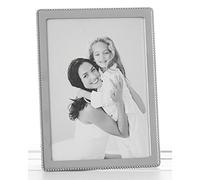 Polished Silver Beaded Edge Photo Frame 4x6