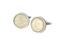 Polished Sixpence Cufflinks | 1949 Anniversary 1949 Coins 77th Birthday