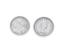 Polished Sixpence Cufflinks | 1954 Anniversary 1954 Coins 72nd Birthday