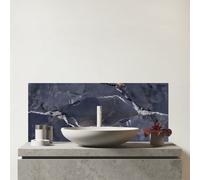 Polished Slate Grey Quartz Effect Glass Bathroom Splashback Warren Reed - Designer Peach One Size