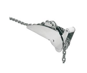 Polished SS heavy hinged roller 30 kg 695 mm - 1 PC Osculati - 01.333.05