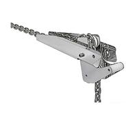 Polished SS lightweight hinged roller 15 kg 400 mm - 1 PC Osculati - 01.333.11