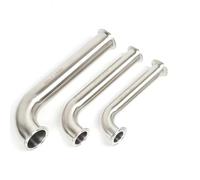 Polished SS304 90 Degree Elbow Clamp, Quick Installation Unilateral Extension Fitting, Durable Stainless Steel Tri-Clamp Ferrule, Standard Industrial Part, 1PC(38 Chuck 50.5 L254mm)