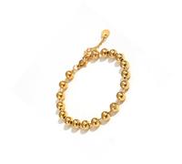 Polished Stainless Steel Bead for Women Men Dateless Design with 6mm 8mm Bead Choices Wrist Chain Charm Smooth Finishes Round