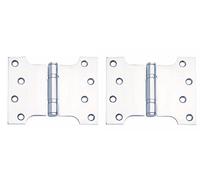 Polished Stainless Steel Button Tipped Parliament Hinges 4 x 3 x 5"